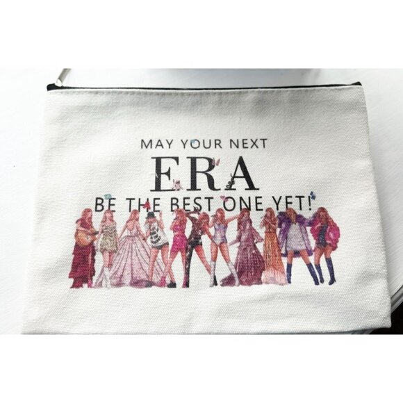 Taylor Swift Makeup Travel Bag "May Your Next Era Be The Best One Yet" Top Zippe - Picture 2 of 4